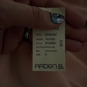 Vintage Arden B. Pink Tweed studded blazer Small